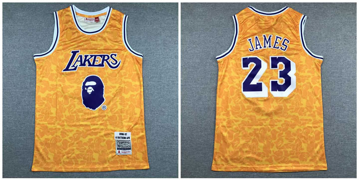 Bulls Bape 23 Michael Jordan Yellow 1996-97 Hardwood Classics Jersey,We sell and wholesale Bulls Bape 23 Michael Jordan Yellow 1996-97 Hardwood Classics Jersey on line form chian!